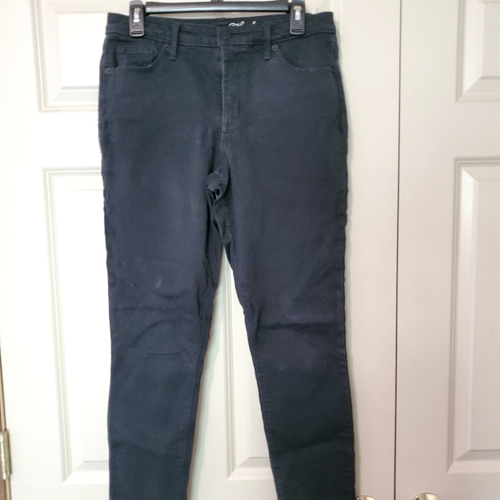 universal thread high waisted black jean in 10/30L